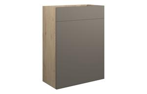 Clarence 600mm Standard WC Unit - Matt Stone (Oak Cab)